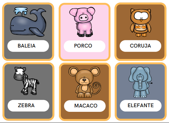 Jogo da Mémoria (ANIMAIS)