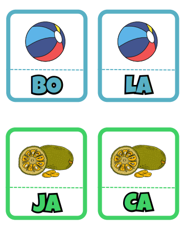 Jogo da Mémoria das Sílabas