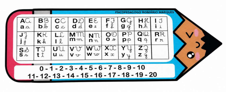 Lápis - Recurso pedagógico para colar na carteira do estudante