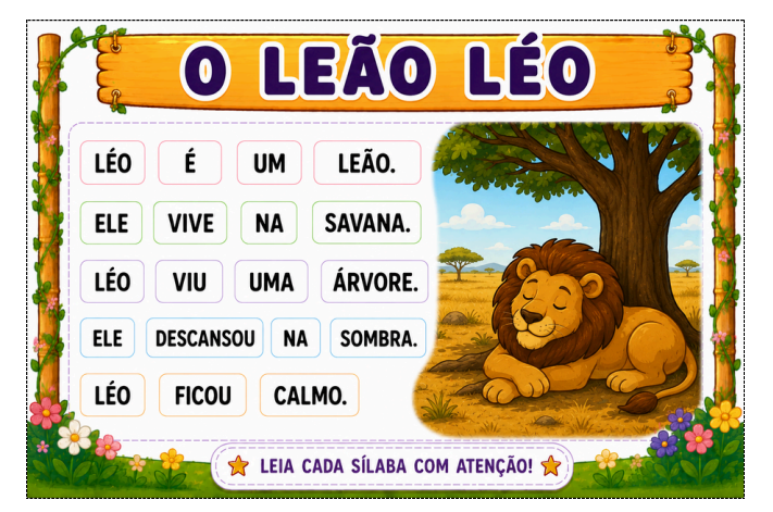 Caderno de texto com divisão sibálica
